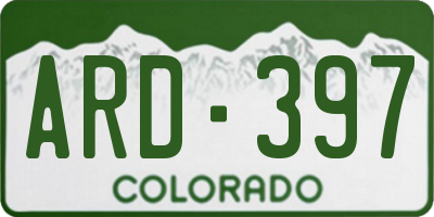CO license plate ARD397