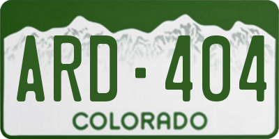 CO license plate ARD404