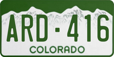 CO license plate ARD416