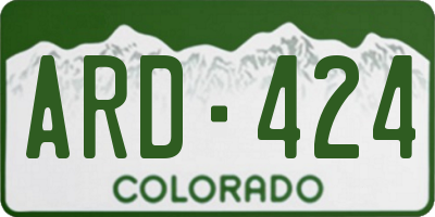 CO license plate ARD424