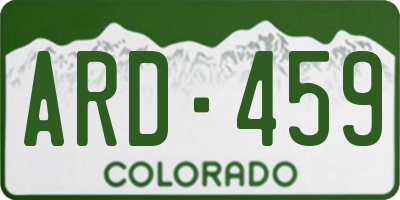CO license plate ARD459