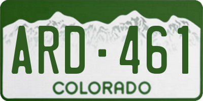 CO license plate ARD461