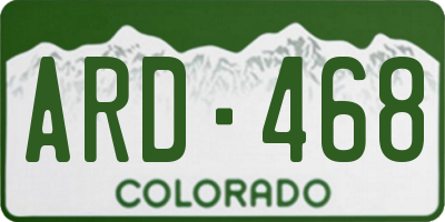 CO license plate ARD468
