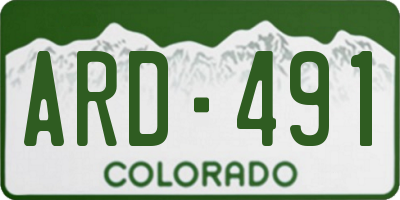 CO license plate ARD491
