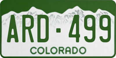 CO license plate ARD499