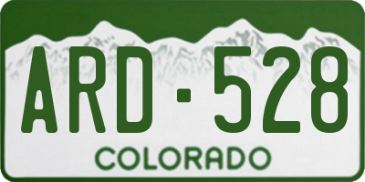 CO license plate ARD528