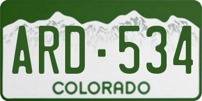 CO license plate ARD534
