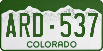 CO license plate ARD537
