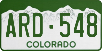 CO license plate ARD548
