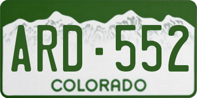 CO license plate ARD552