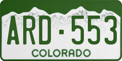 CO license plate ARD553