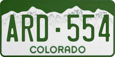 CO license plate ARD554
