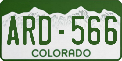 CO license plate ARD566