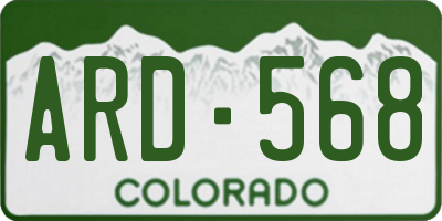 CO license plate ARD568