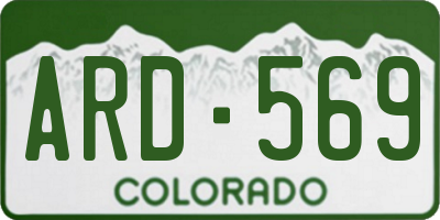 CO license plate ARD569