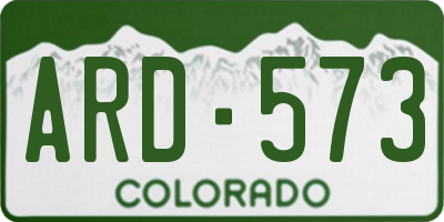 CO license plate ARD573