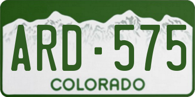 CO license plate ARD575