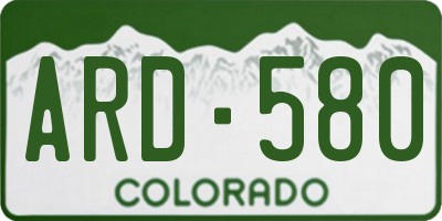 CO license plate ARD580