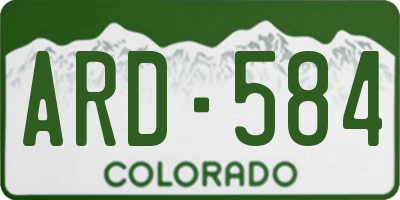 CO license plate ARD584