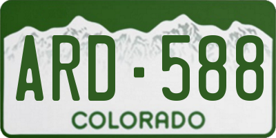 CO license plate ARD588
