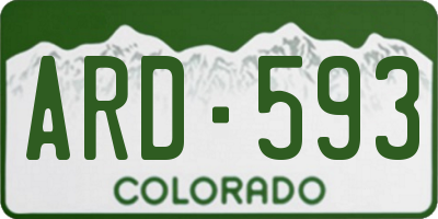 CO license plate ARD593