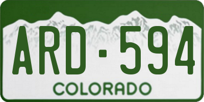 CO license plate ARD594
