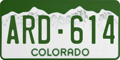 CO license plate ARD614