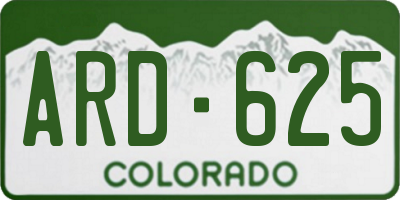 CO license plate ARD625