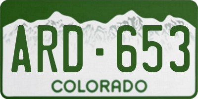 CO license plate ARD653