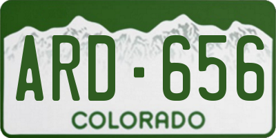 CO license plate ARD656
