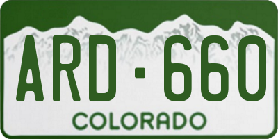 CO license plate ARD660