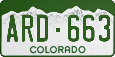 CO license plate ARD663