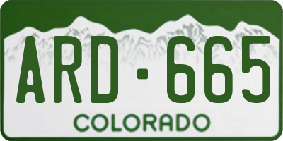 CO license plate ARD665