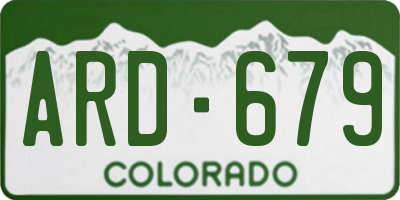 CO license plate ARD679