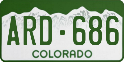 CO license plate ARD686