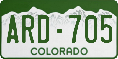 CO license plate ARD705