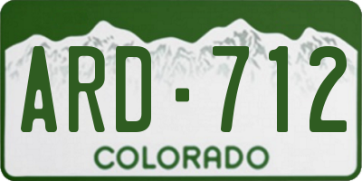 CO license plate ARD712