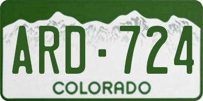 CO license plate ARD724