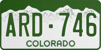 CO license plate ARD746