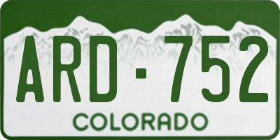 CO license plate ARD752