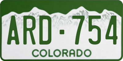 CO license plate ARD754