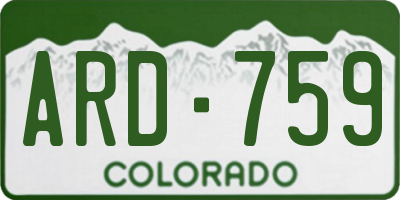 CO license plate ARD759