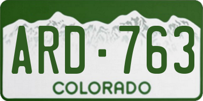 CO license plate ARD763