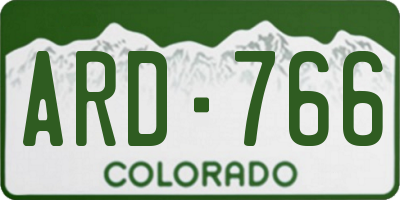 CO license plate ARD766