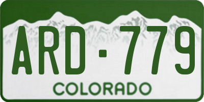 CO license plate ARD779