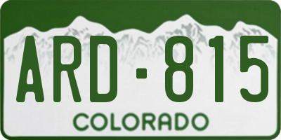 CO license plate ARD815