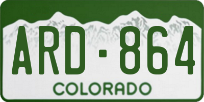 CO license plate ARD864