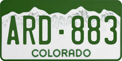 CO license plate ARD883