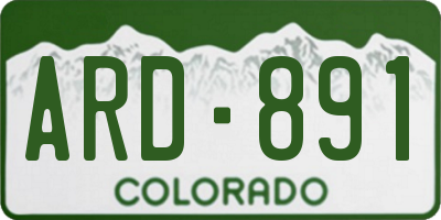 CO license plate ARD891