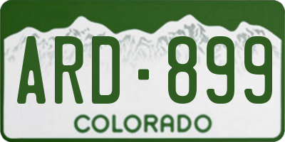 CO license plate ARD899